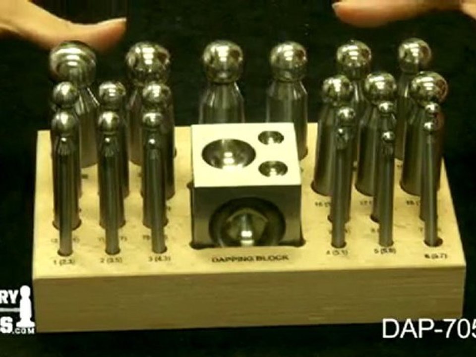 DAP-705.00 - Deluxe Dapping Set, 25 Pieces - Jewelry Making Tools Demo