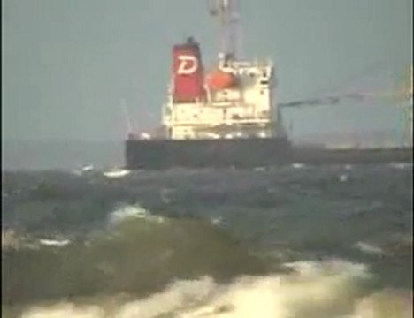 Ships and Rough Seas - Tybee Island Georgia