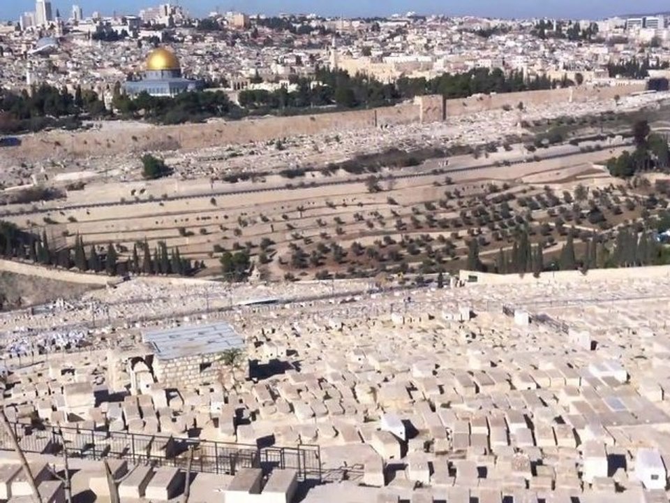 old Jerusalem panorama view from Olive mountain