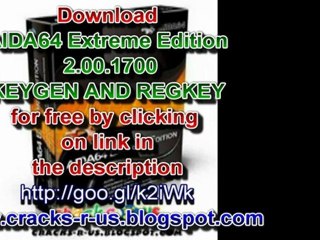 AIDA64 Extreme Edition 2.00.1700 Serial key (Keygen) and Registry key Free Download