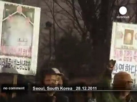 Anti-North Korea activists celebrate Kim... - no comment
