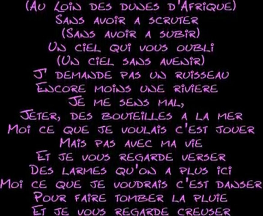 Paris Africa - Des ricochets (paroles)
