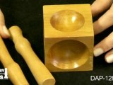DAP-128.00 - Wood Dapping Block with 2 Punches - Jewelry Making Tools Demo