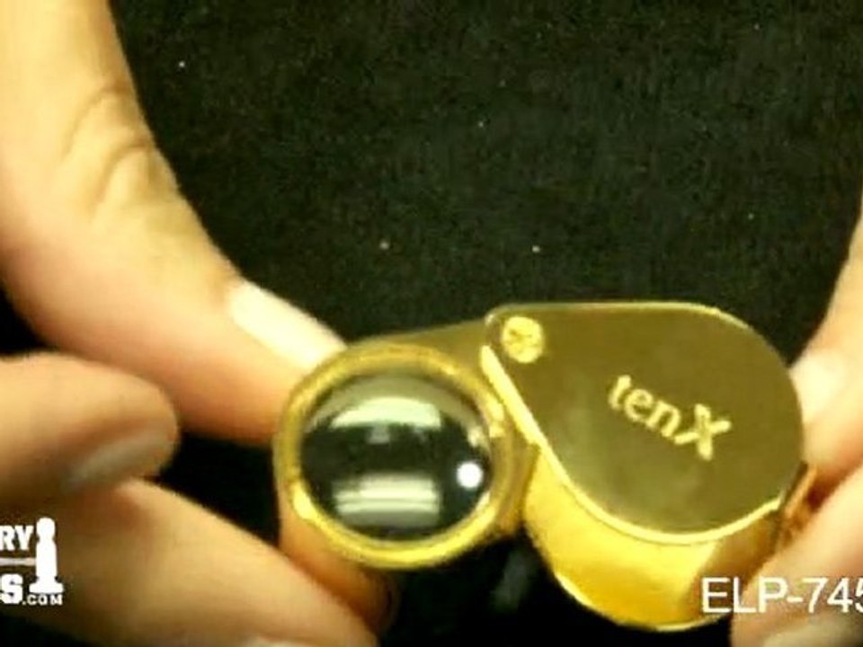 ELP-745.02 - Diamond Cut Loupe, 10X, Gold, 18 Millimeter - Jewelry Tools