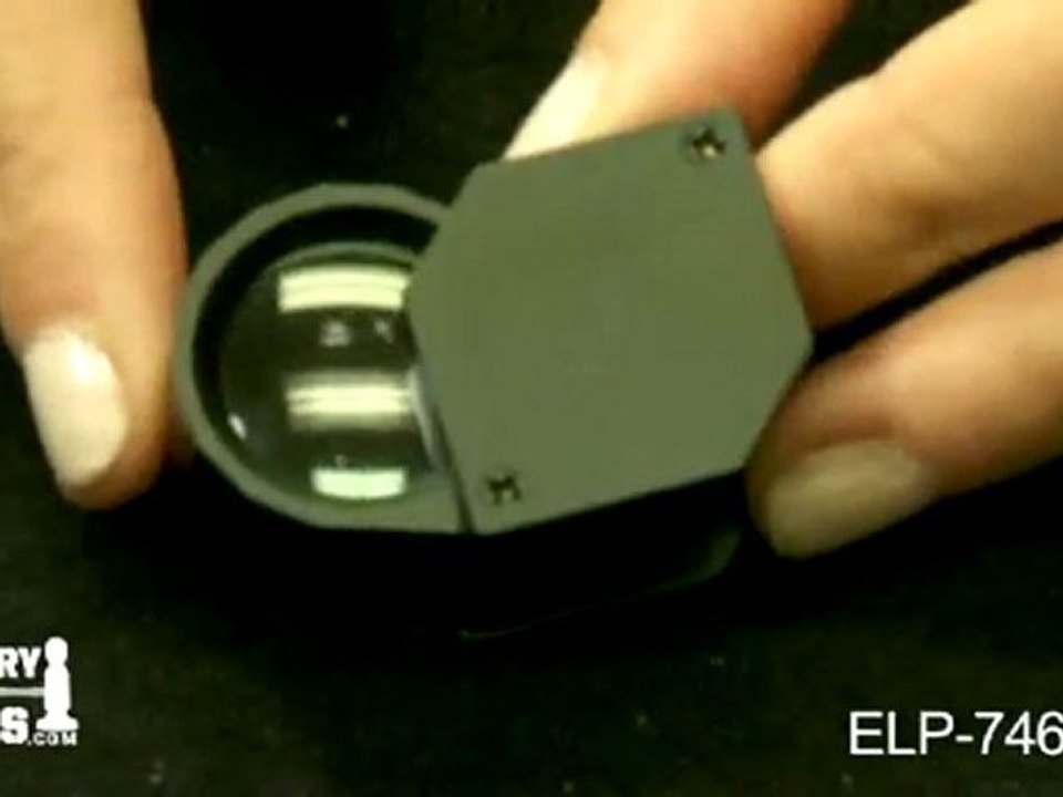 ELP-746.01 - Loupe, 10X Hex Triplet, Black, 21.5 Millimeter - Jewelry Tools Demo