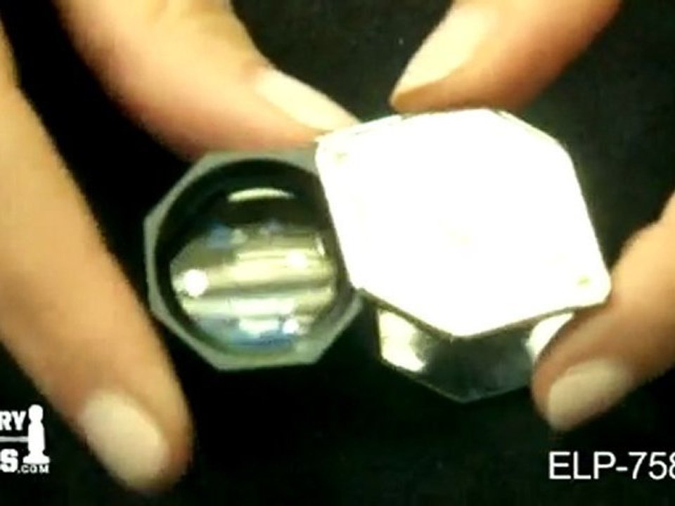 ELP-758.00 - Hexagonal Loupe, 15X Triplet, Black and Chrome, 20.5 Millimeters - Jewelry Tools Demo