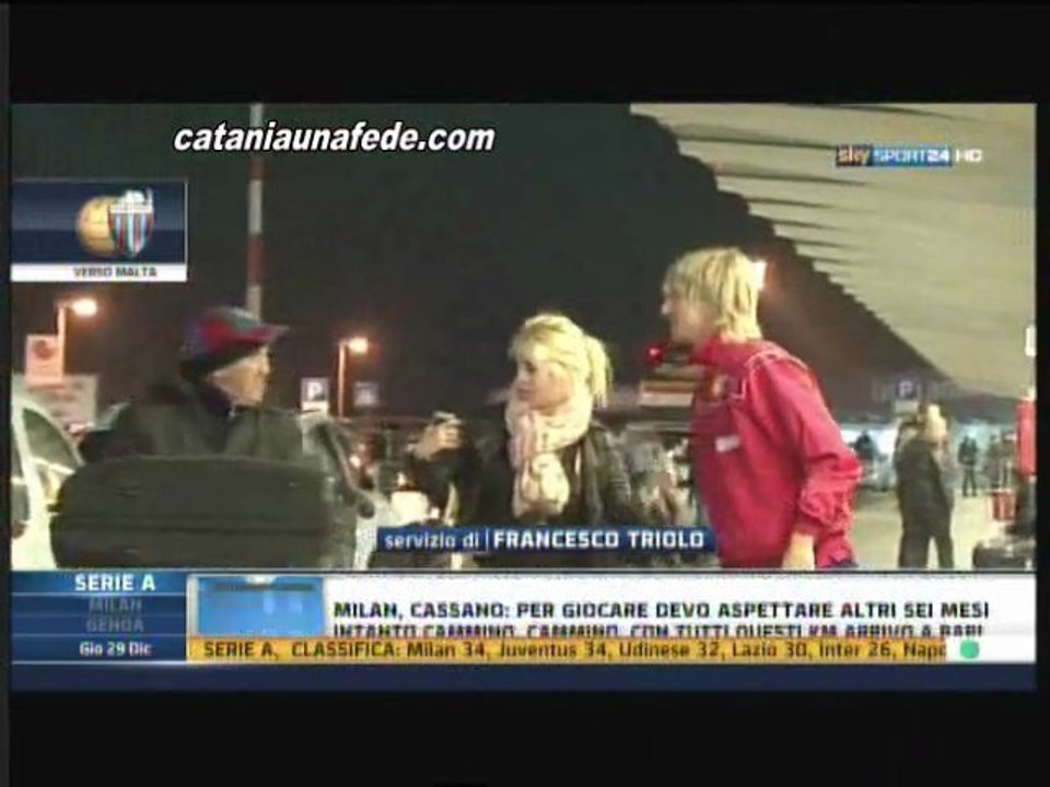 Il Catania parte per Malta