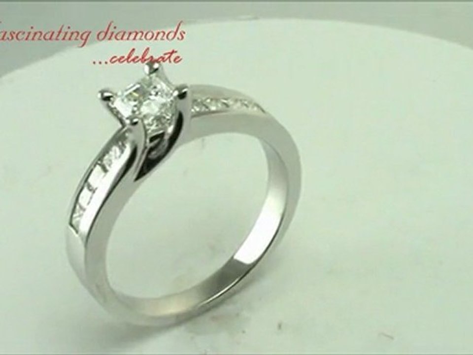 Bridge Setting Asscher Cut Diamond Engagement Ring