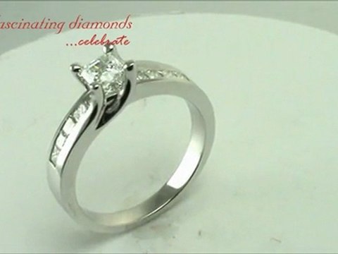 Bridge Setting Asscher Cut Diamond Engagement Ring