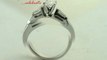 Asscher Cut & Baguette Three Stone Diamond Engagement Ring