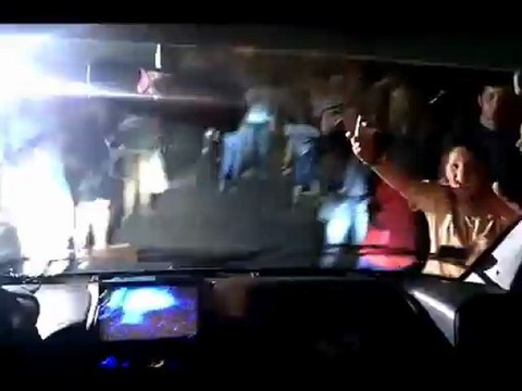 Pedro y Paula a la salida del teatro Despedida de Soltero