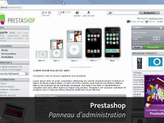 Prestashop : Panneau d'administration
