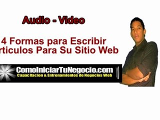 Negocios Por Internet - Como Escribir artículos?
