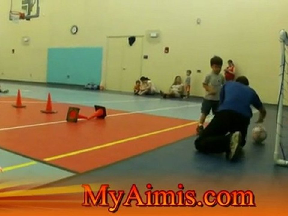 Learning how to shoot the ball and for Soccer drills for kids and Nursery school children