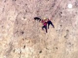 Cliff fall hiker and dog rescued