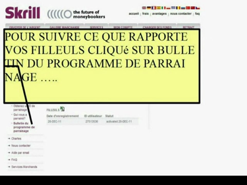 comment parrainer et gagner de l'argent sur moneybookers