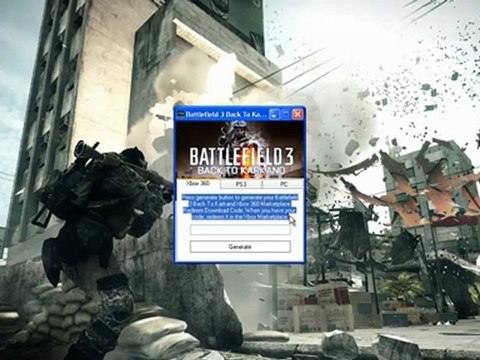 Battlefield 3 back to karkand PS3 Online Code Generator