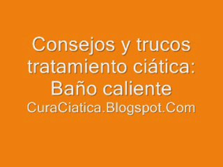 Consejos y trucos tratamiento ciática Baño caliente puede ser útil