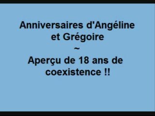 Diaporama anniversaire d'Angéline et Grégoire