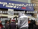 Rassemblement devant l'agence Air France d'Opéra (31.12.2011)