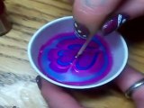 Nail Art - 2 Minute Tutorial - Water Marbling Technique by Fonda