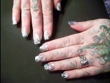 Nail Art Tutorial - Crystal Snowflake Nails for Christmas by Fonda
