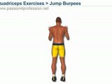 Jump Burpees quads exercises