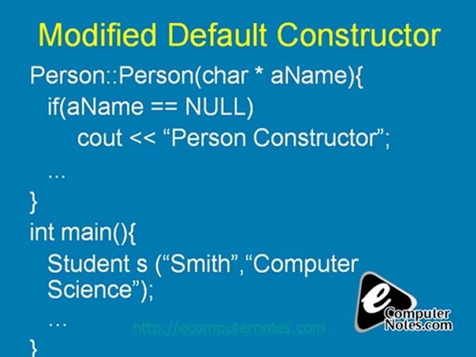 Computer Notes - Copy Constructor