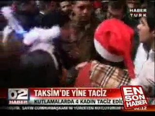 2012'ye Taksim'de tacizle girdiler