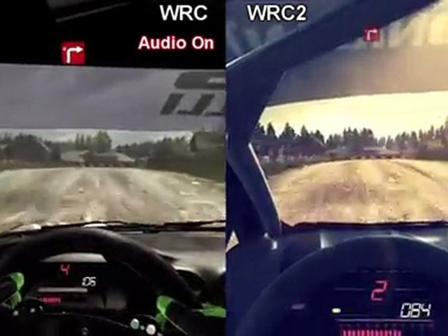 WRC vs WRC 2 - Finland Rally Stage Comparison