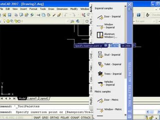 Learn AutoCAD 2007 2D Tool Palettes تعليم اوتوكاد - النافذة