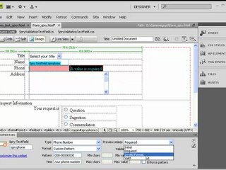 Learn Dreamweaver CS4 Spry تعليم دريم ويفر - استخدام العناصر