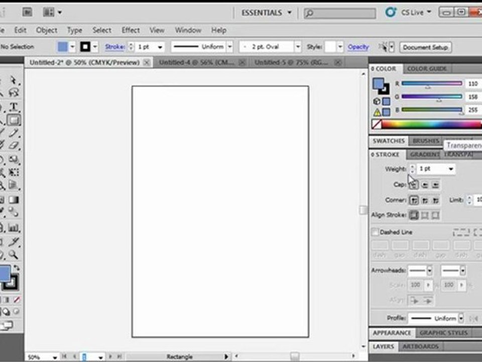 تعليم اليستريتور Illustrator CS5 - التعرف على و...