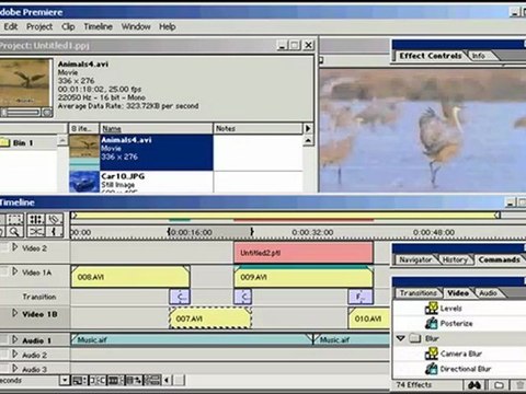 Learn Premiere 6 تعليم بريمير - واجهة البرنامج