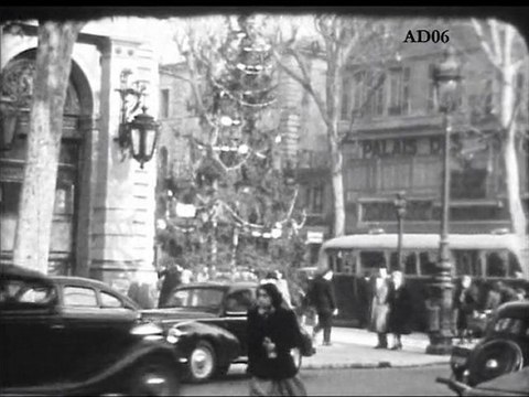 Scènes de vie à Nice pendant la période de Noël et Monseigneur Paul Rémond à Auron, 1950. – Fonds Hancy