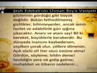 Şeyh Edebaliden Osman Gaziye öğüt