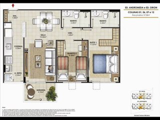 Portal do Sol Residencial - Pinto de Almeida - 2 quartos com Suite.