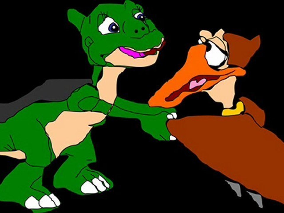 TRANSPATONOX - The Land before Time In einem Land vor unserer Zeit Ducky und Petrie 2 (Transparent)