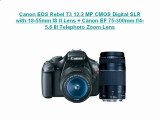 Buy Cheap Canon EOS Rebel T3 12.2 MP CMOS Digital SLR with 18-55mm IS II Lens   Canon EF 75-300mm f/4-5.6 III Telephoto Zoom Lens