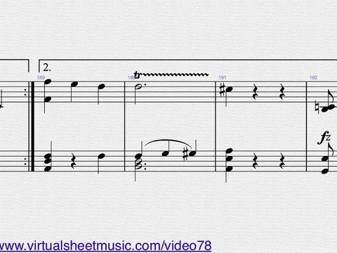 Johann Strauss Jr.'s, Vienna Waltzes On the Beautiful Blue Danube, Piano sheet music - Video Score