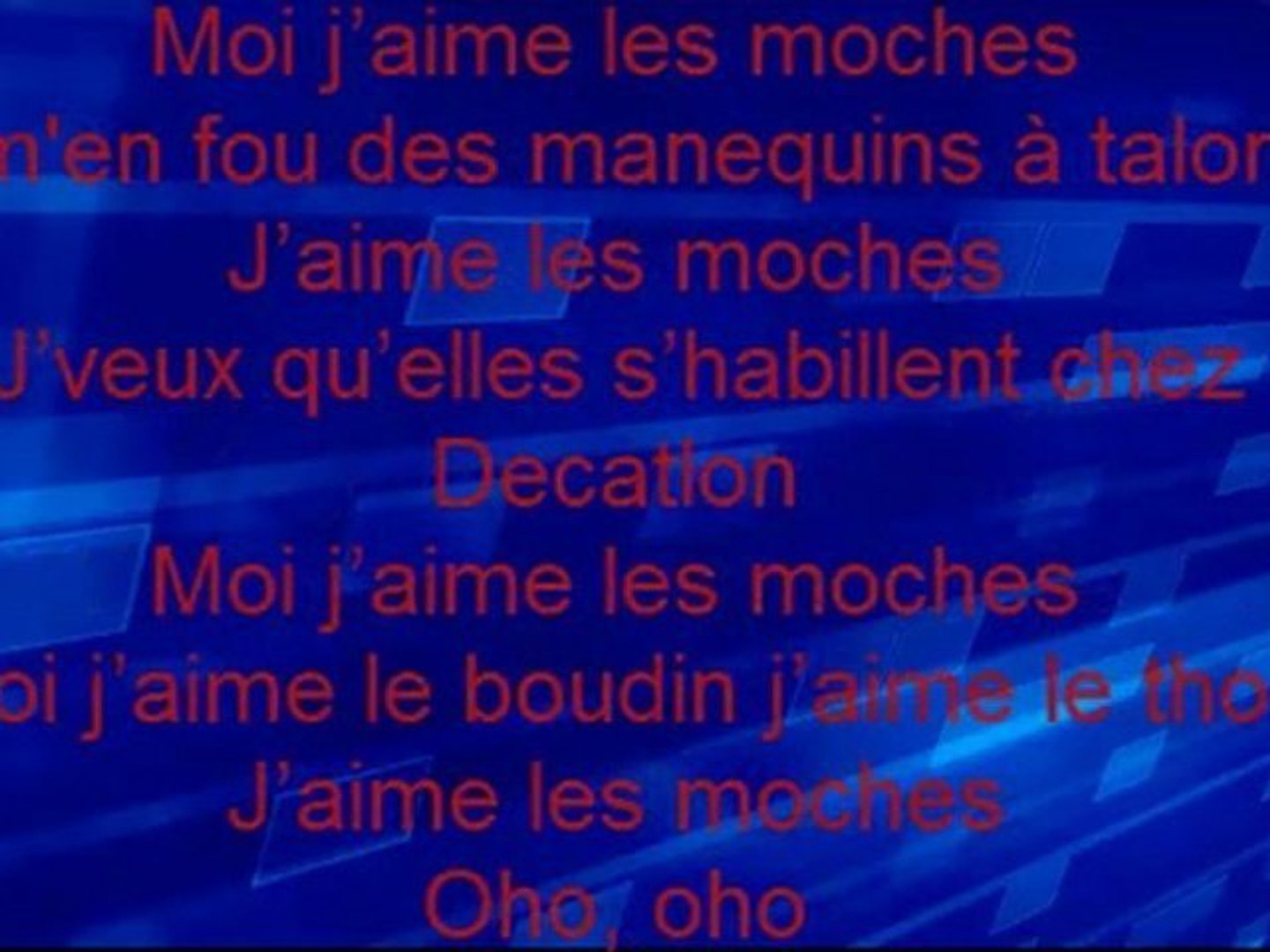Max Boublil J Aime Les Moche Lyrics Video Dailymotion