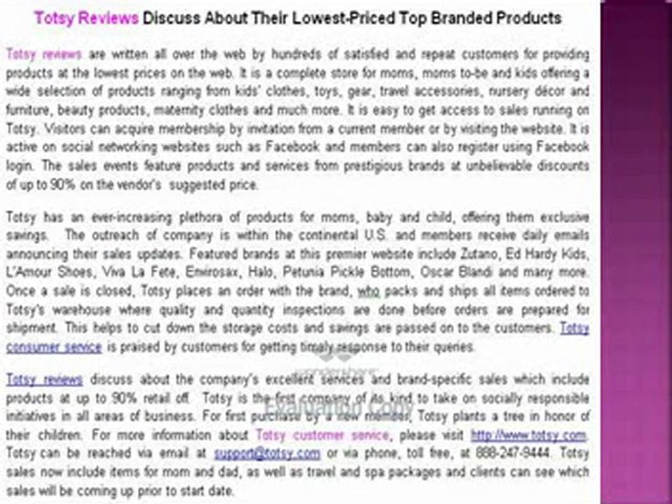 Totsy Customer Service Enhances Online Shopping Experience of Customers