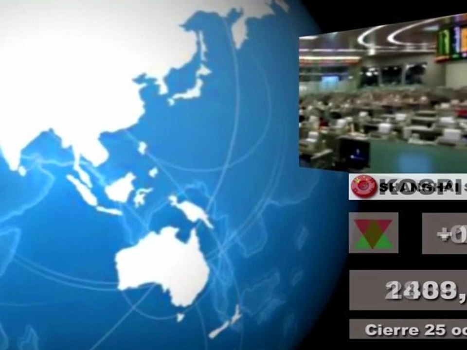 Bolsas; Mercados internacionales: Cierre del lunes 24 y media sesión martes 25 de octubre