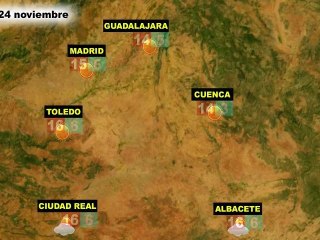 El tiempo en España por CCAA, el miércoles 23 y el jueves 24 de noviembre