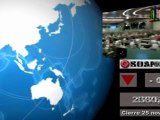 Bolsas; Mercados internacionales: Cierre jueves 24 y media sesión viernes 25 de noviembre
