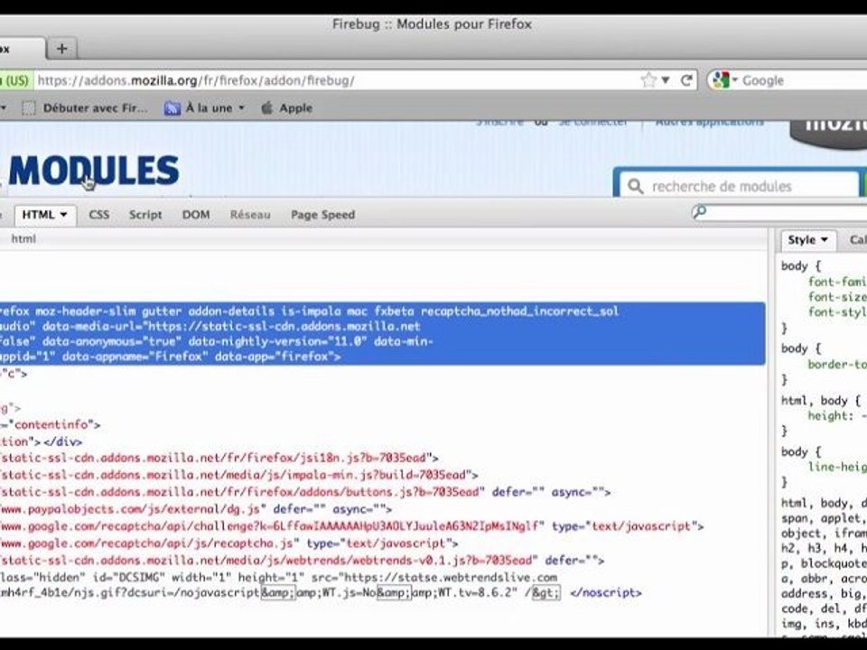 Creatiim - Découverte : Firebug