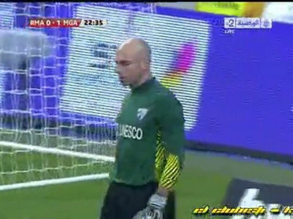 ملخص الشوط الاول مبارة ريال مدريد وملقا كاس الملك الاسباني 2012