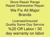 818-298-8165 Granada Hills Appliance Repair (Refrigerator Washer Dryer Oven Stove Range Repair)