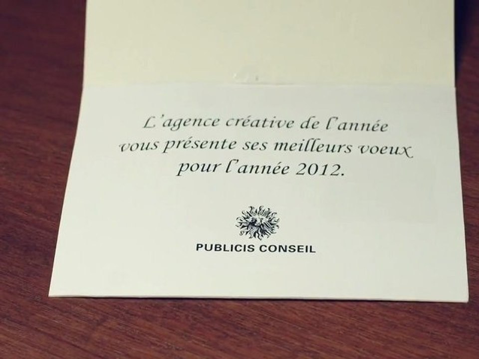 Publicis Conseil : voeux 2012