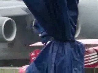 GIANT PLANE creates REAL TORNADO